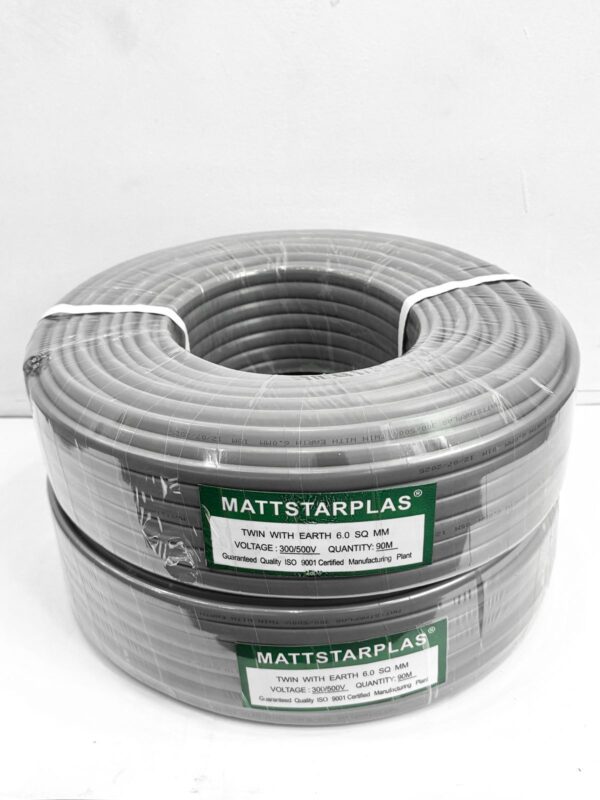 6.0 TWIN Twin with Earth MATTSTAR cable